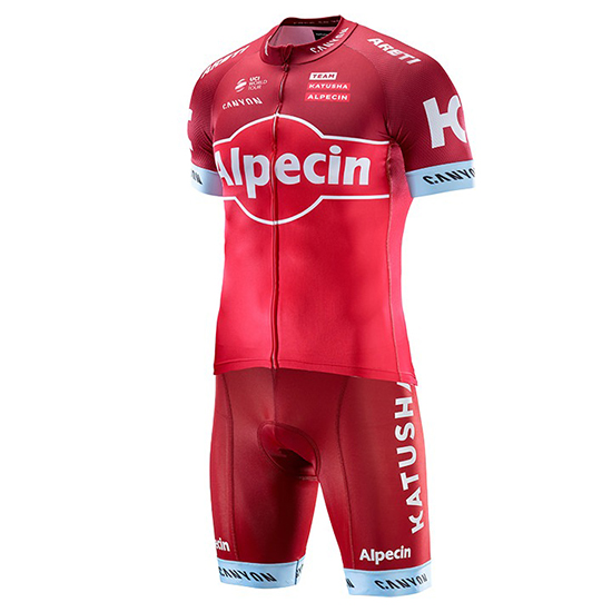 Maglia Katusha Alpecin Manica Corta 2017 rosso